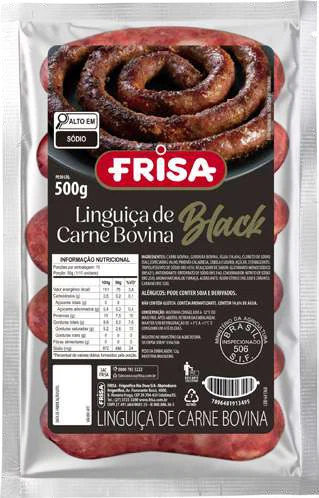 Embalagem Frisa: Linguiça Black